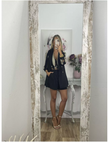 CHALECO REVERSIBLE DE PELO Color: NEGRO Talla: M