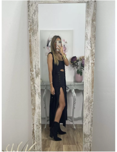 CHALECO REVERSIBLE DE PELO Color: NEGRO Talla: 3XL